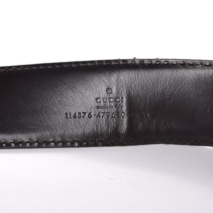Gucci Guccissima Signature Interlocking G 40mm Belt 80 32 Dark Brown 5 of 13