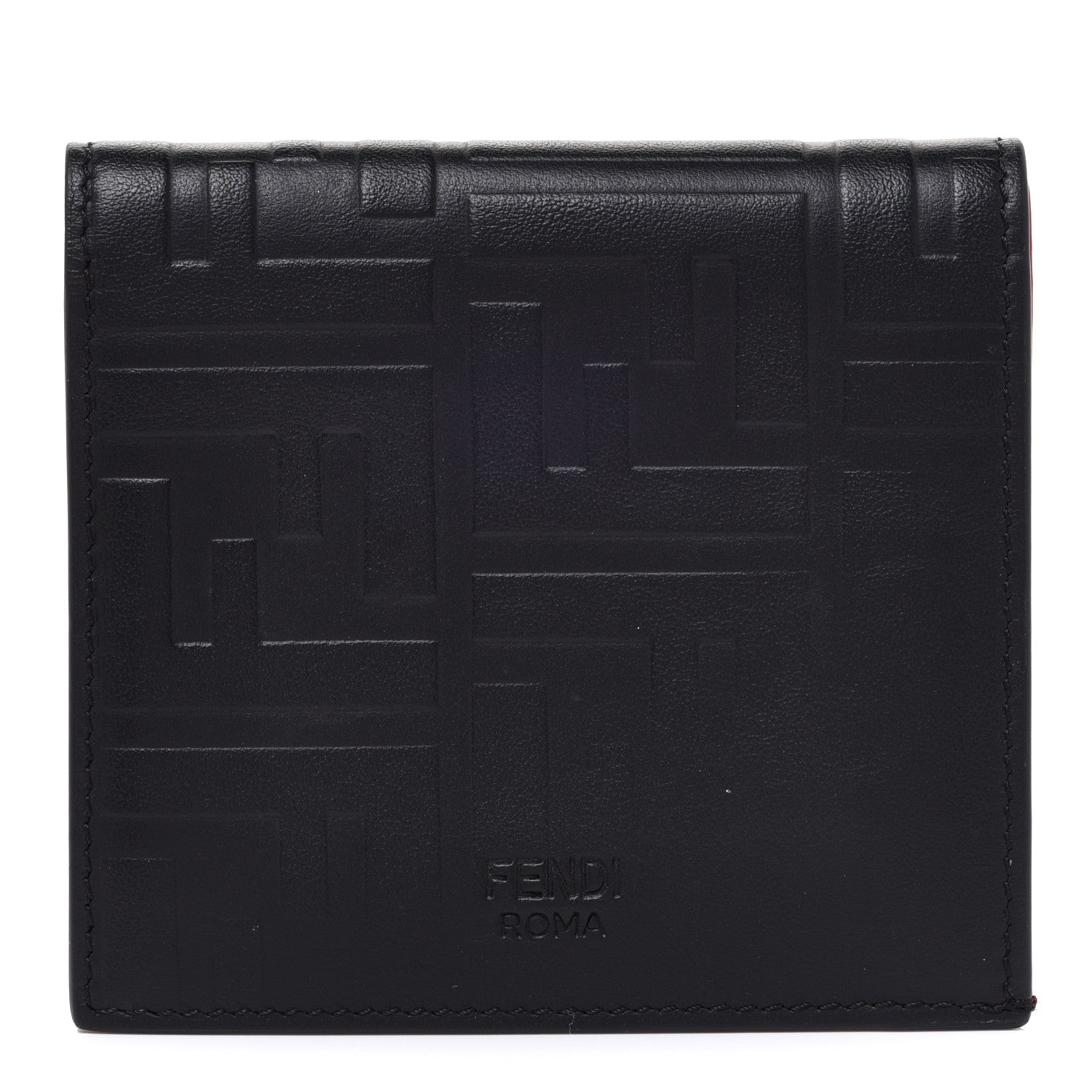Fendi Vitello Grace FF Gradient Embossed Bi-fold Wallet Black 1 of 8