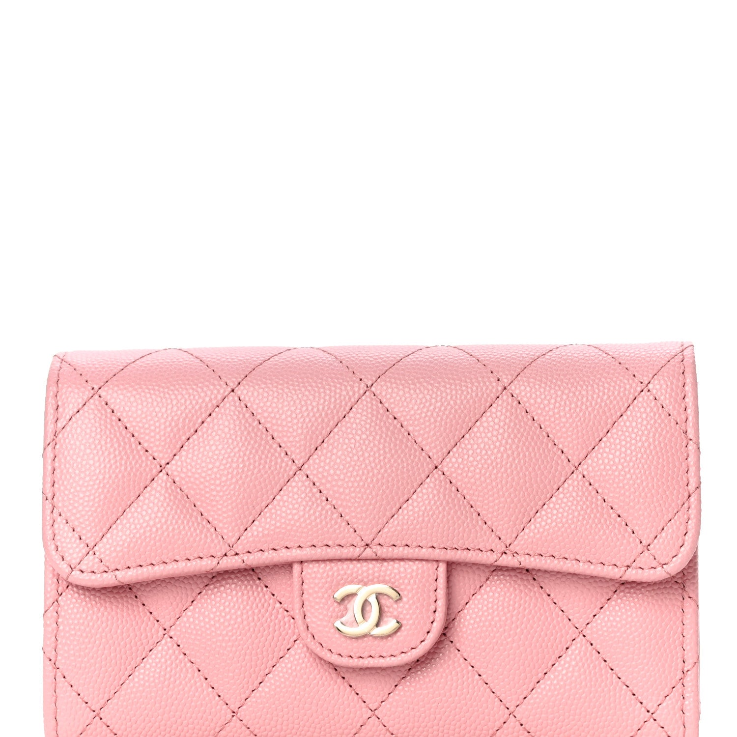 Chanel Caviar Quilted Medium Flap Wallet Pink 9 of 12