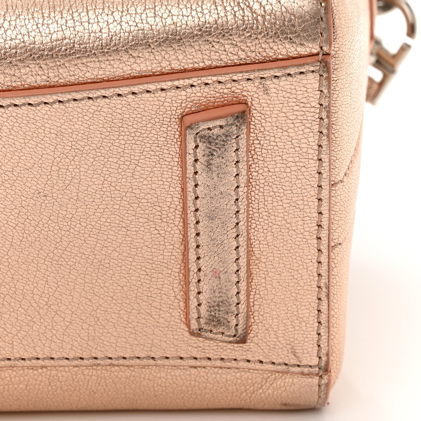 Metallic Sugar Goatskin Mini Antigona Light Pink