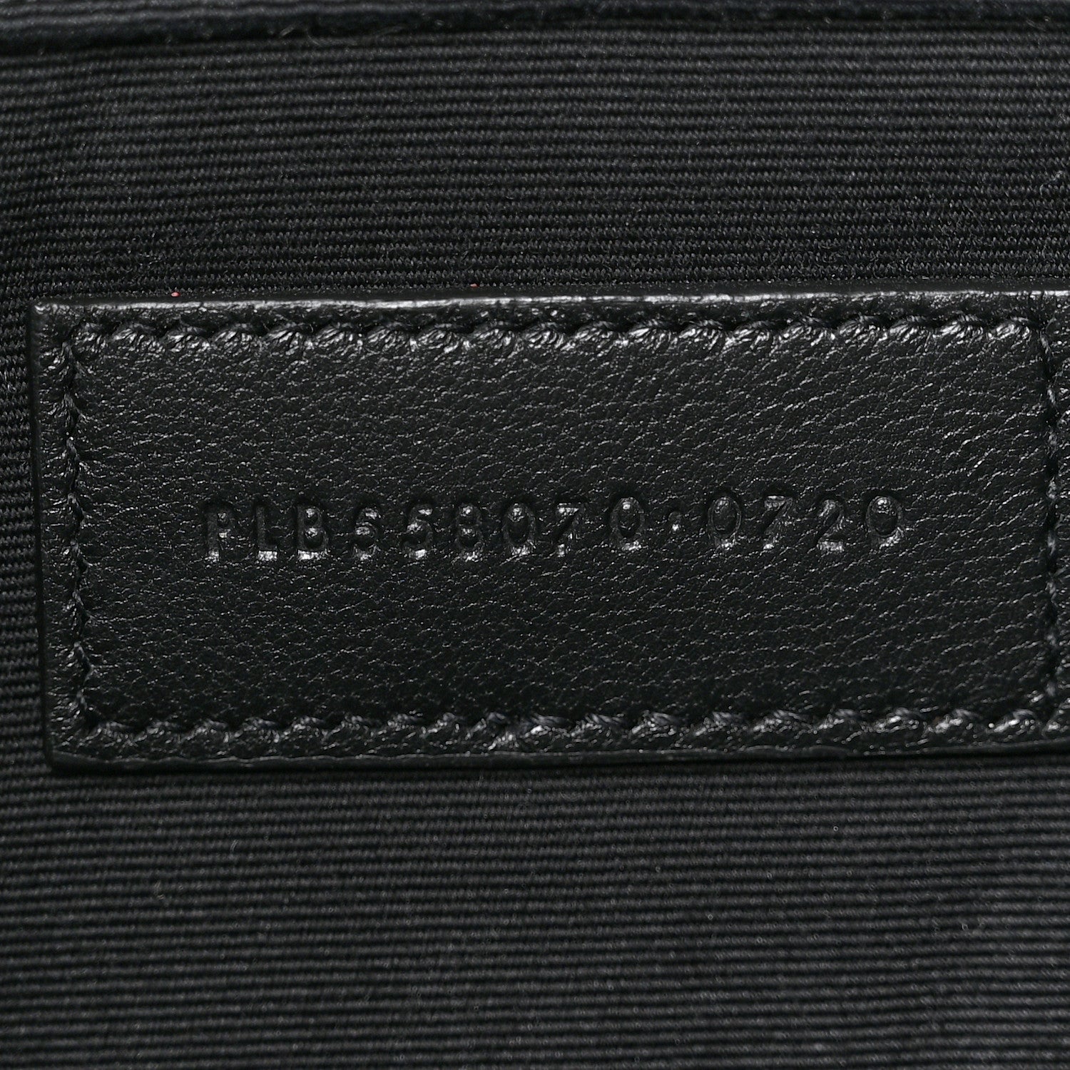 Saint Laurent Calfskin Crocodile Embossed Tablet Pouch Black 7 of 9