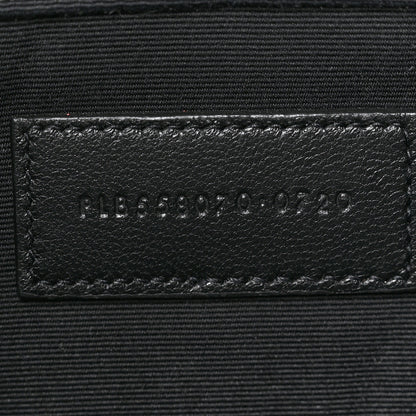 Saint Laurent Calfskin Crocodile Embossed Tablet Pouch Black 7 of 9