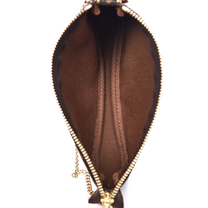 Louis Vuitton Monogram 2016 Christmas Animation Mini Pochette Accessories Rose Ballerine 5 of 7