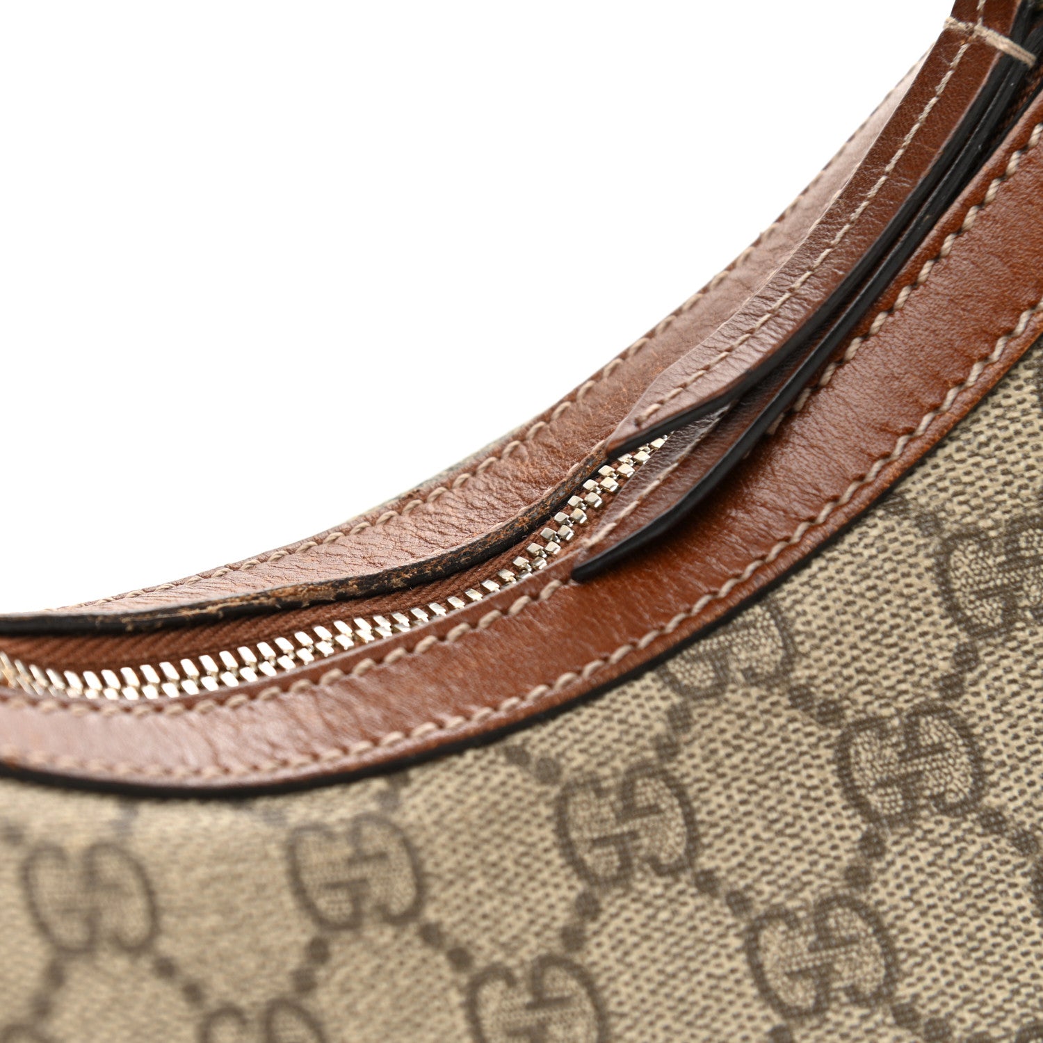 Gucci GG Supreme Monogram Linea A Hobo Brown 14 of 15