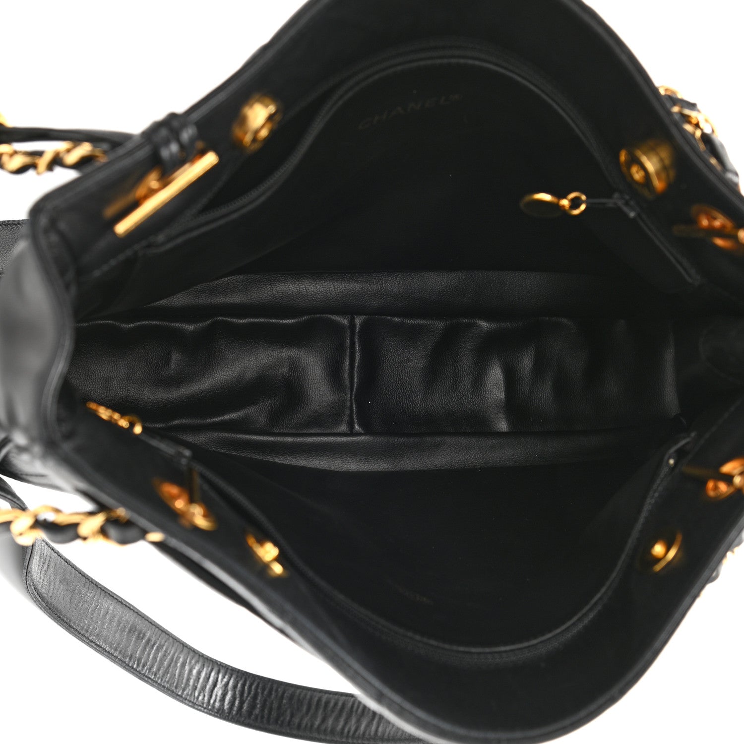 Chanel Lambskin Quilted Shoulder Bag Black 4 of 14