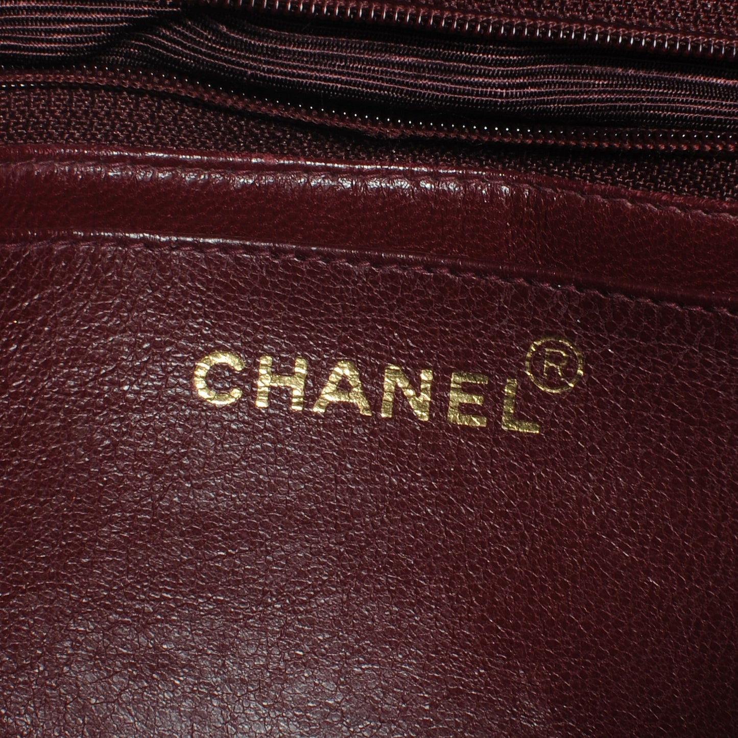 Lambskin Vertical Quilt Jumbo Flap Dark Red