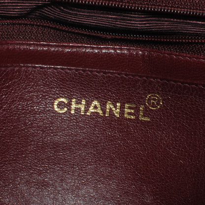 Chanel Lambskin Vertical Quilt Jumbo Flap Dark Red 7 of 8