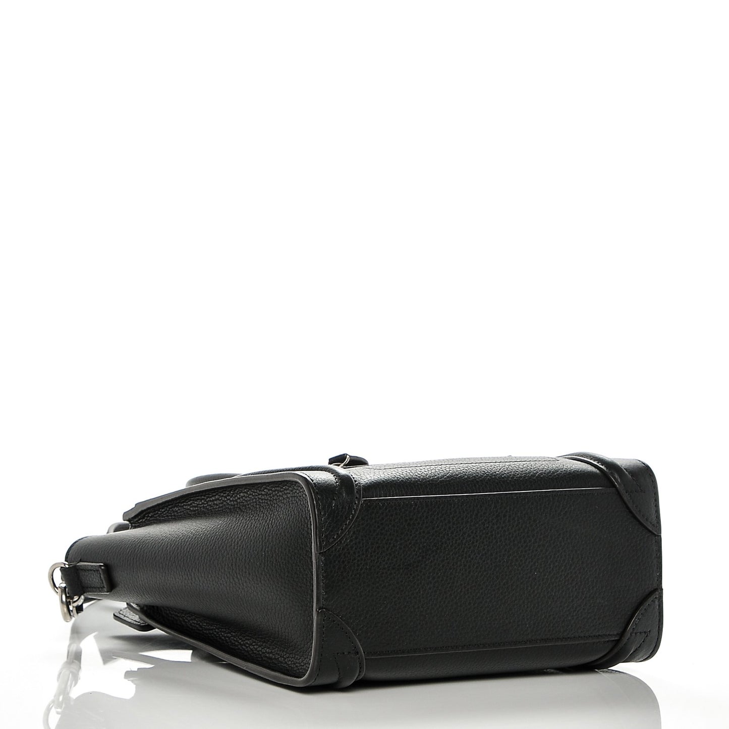 Drummed Calfskin Nano Luggage Black