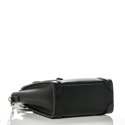 Celine Drummed Calfskin Nano Luggage Black 4 of 6
