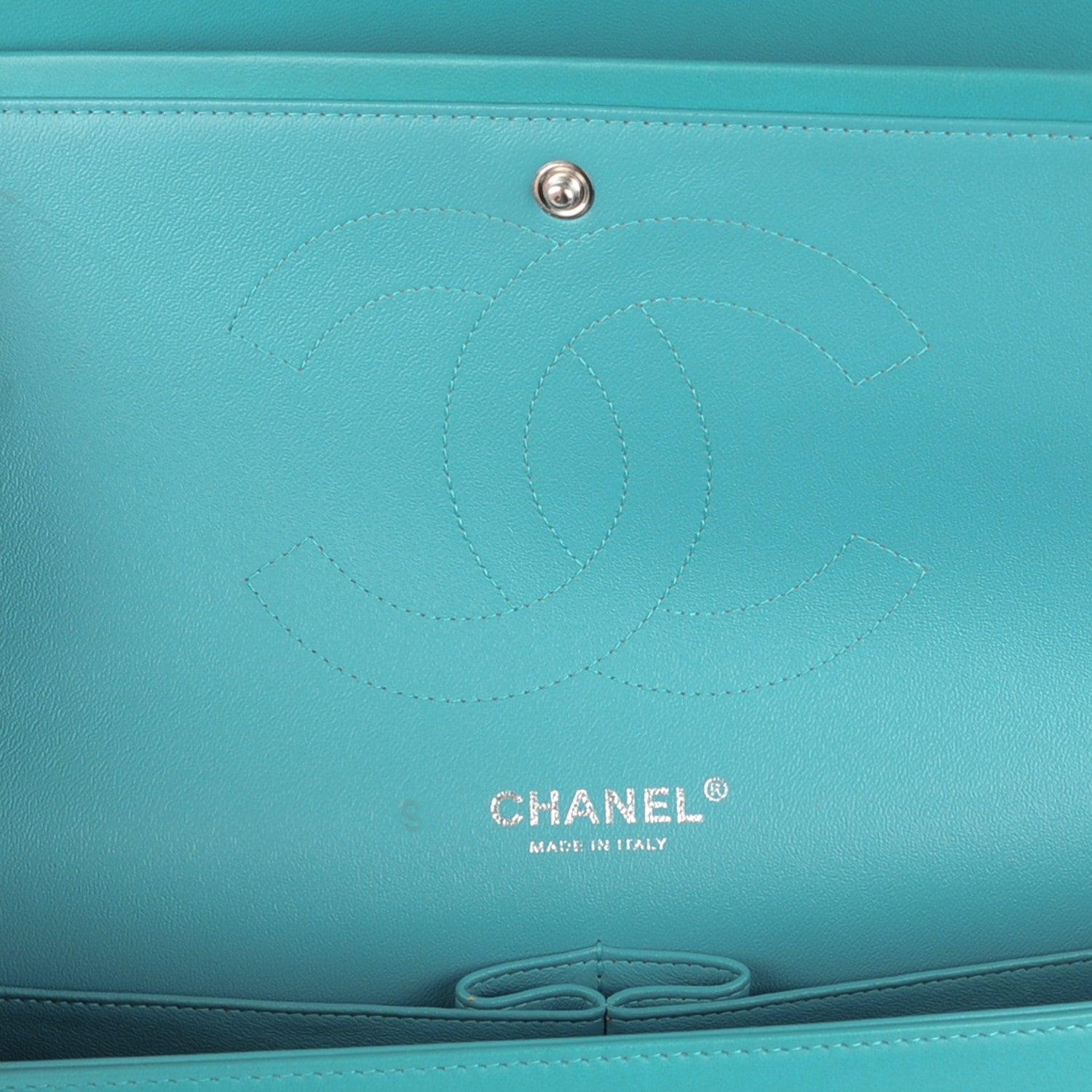Chanel Lambskin Quilted Jumbo Double Flap Turquoise 7 of 8