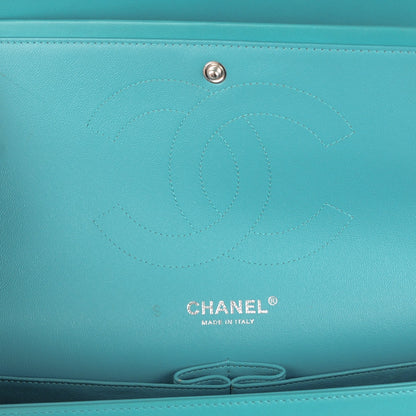 Chanel Lambskin Quilted Jumbo Double Flap Turquoise 7 of 8
