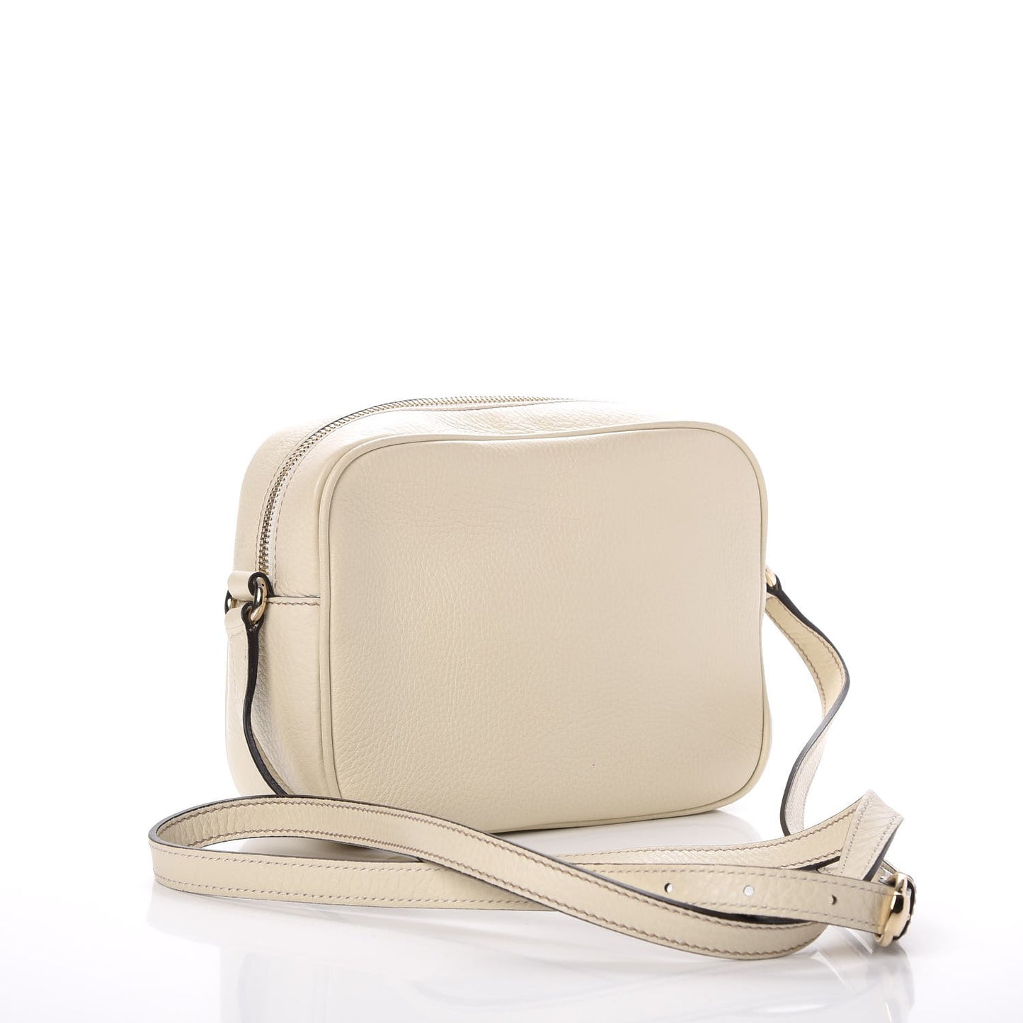 Pebbled Calfskin Small Soho Disco Bag Off White