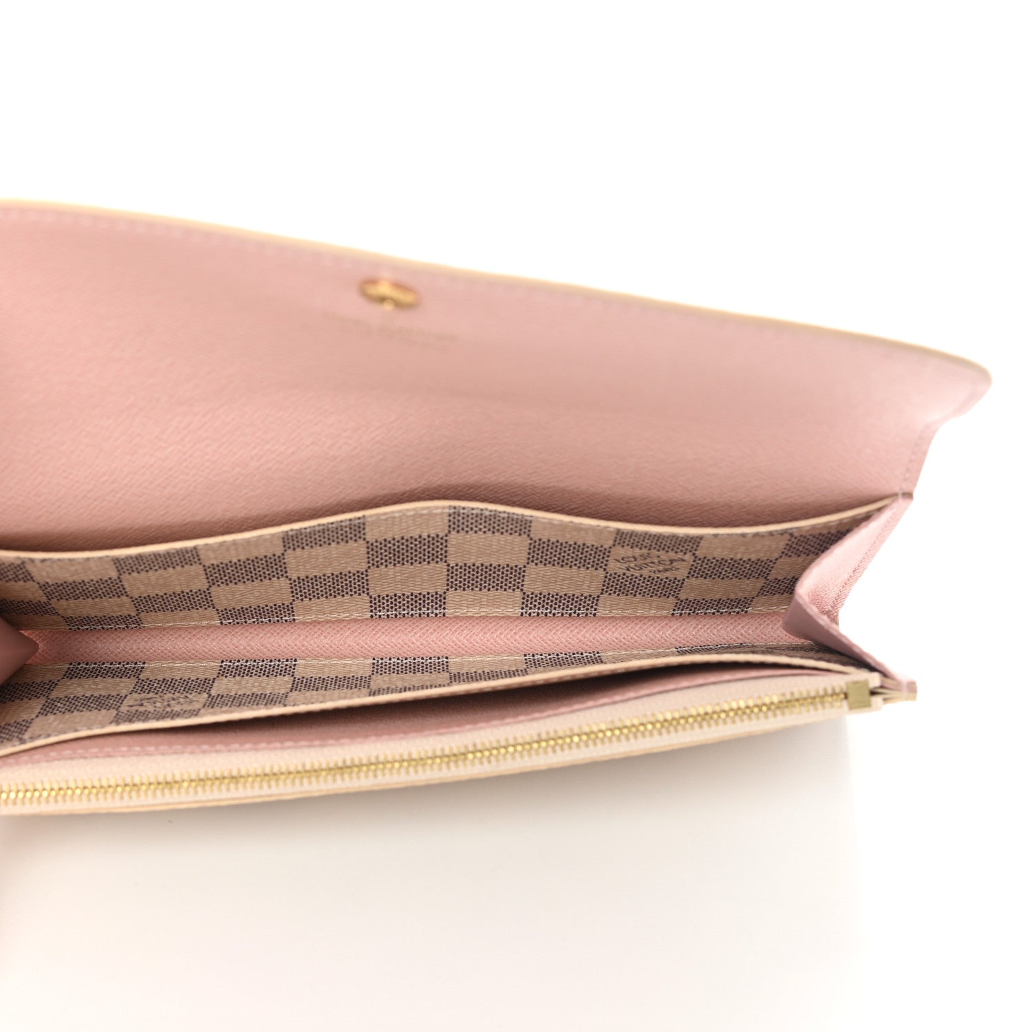 Louis Vuitton Damier Azur Emilie Wallet Rose Ballerine 5 of 6