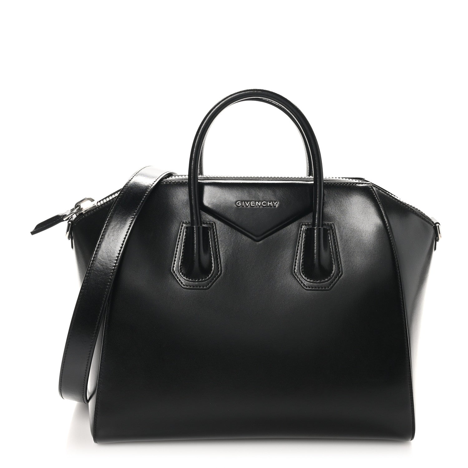Givenchy Shiny Lord Calfskin Medium Antigona Black 1 of 10