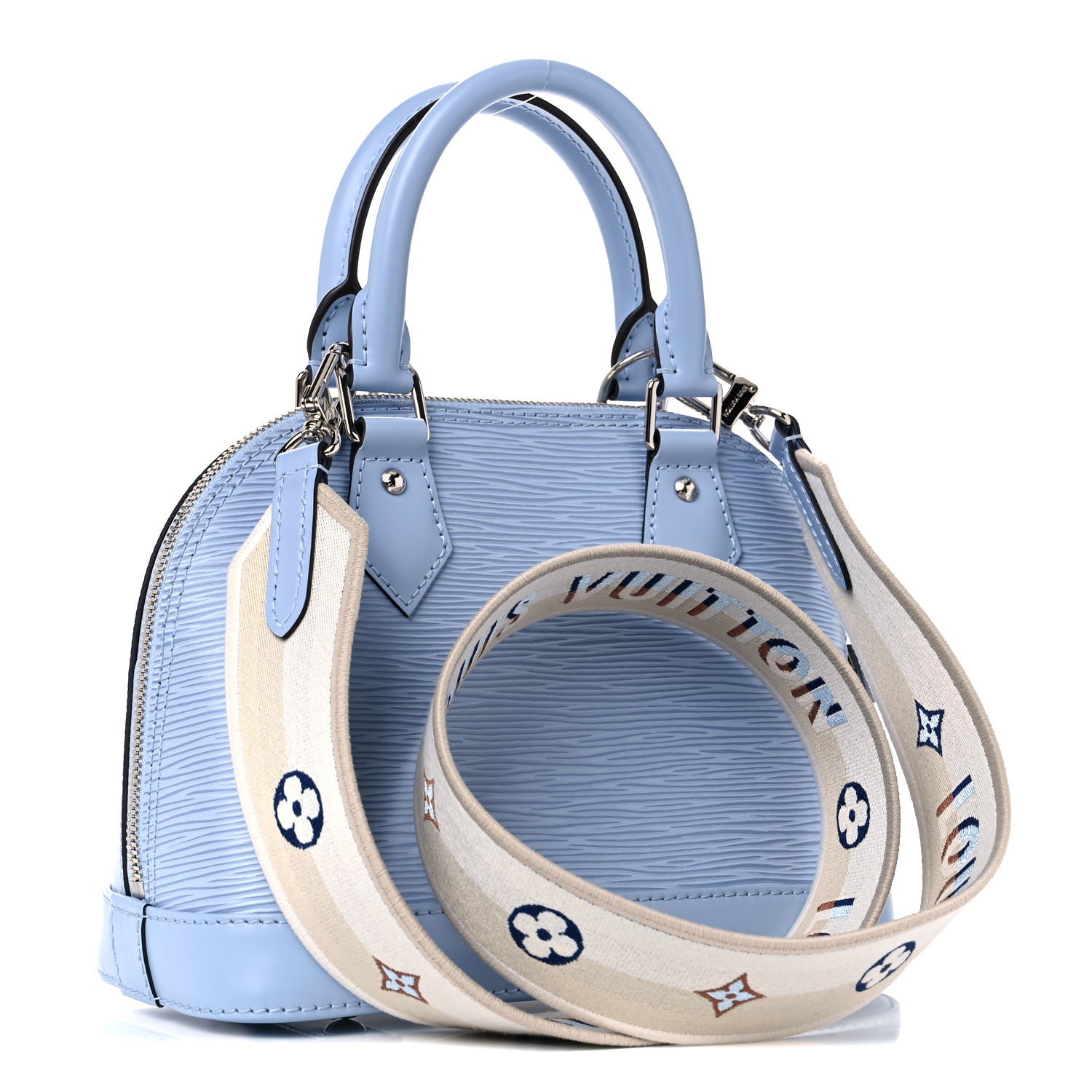 Louis Vuitton Epi Jacquard Alma BB Bleu Nuage 3 of 9