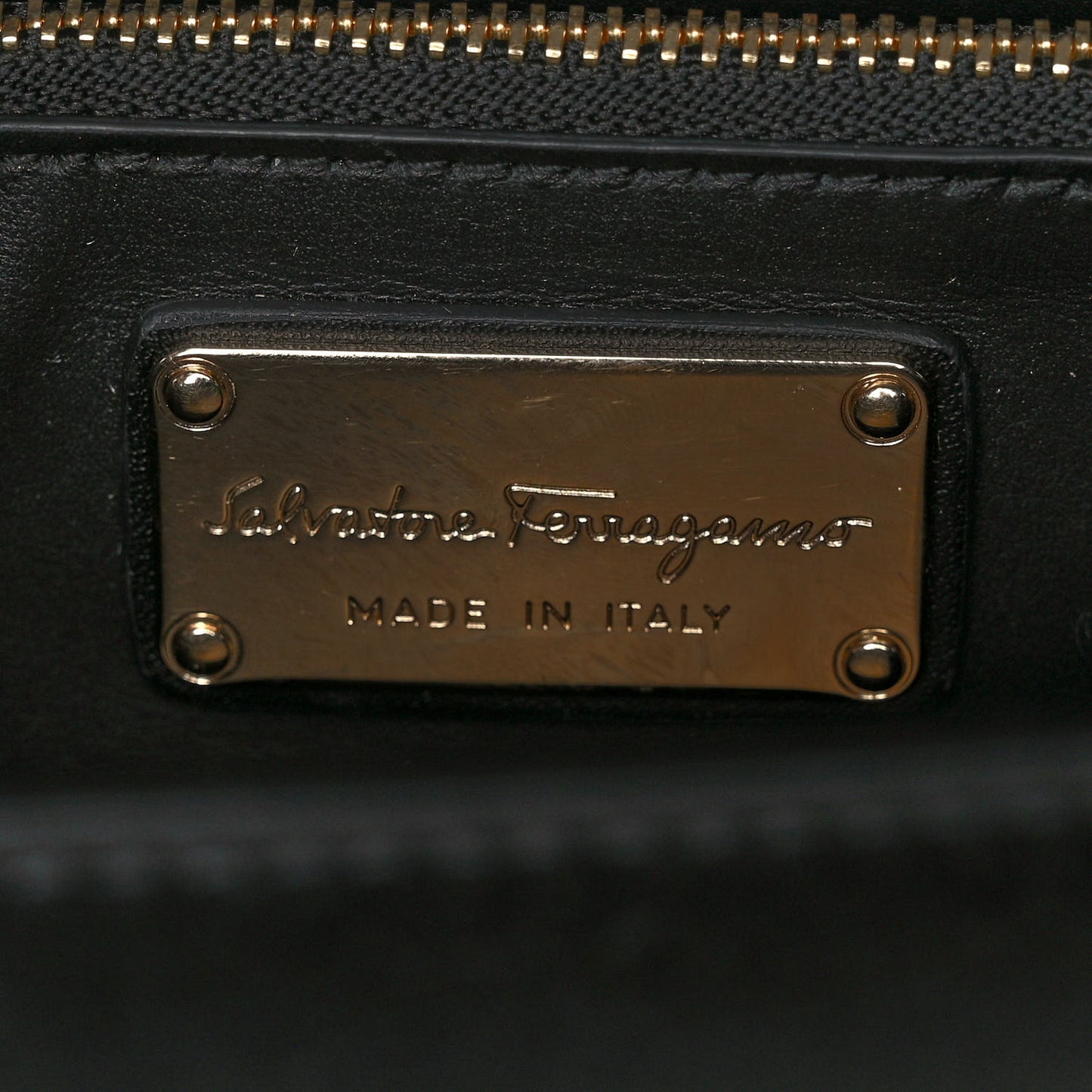 Calfskin Studded Vara Bow Bag Black