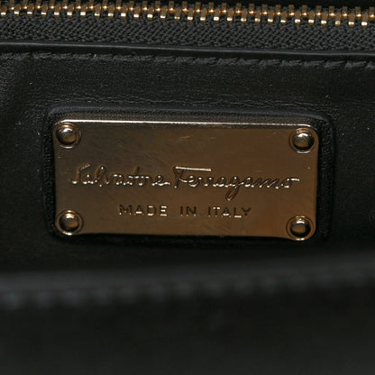 Salvatore Ferragamo Calfskin Studded Vara Bow Bag Black 7 of 11