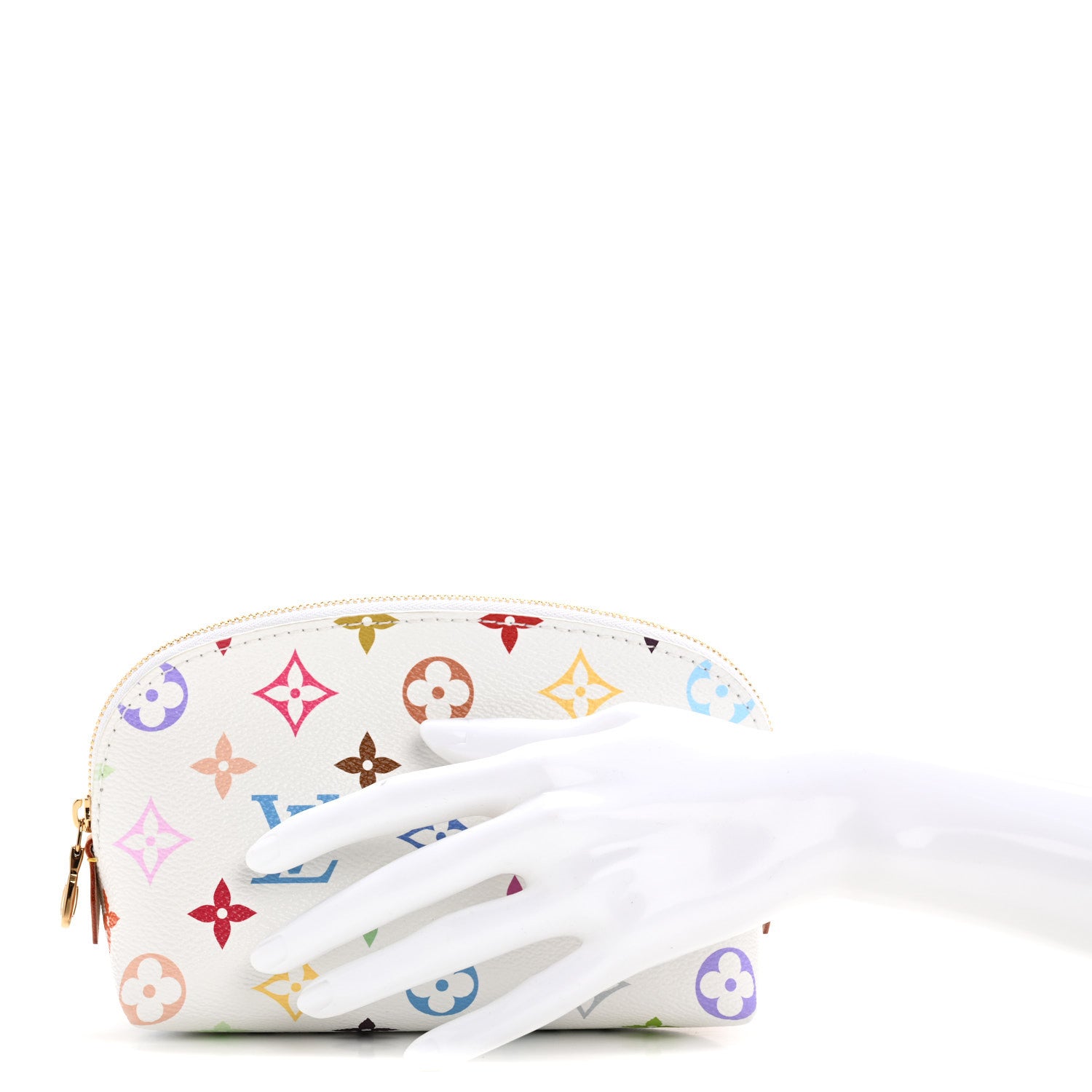 Louis Vuitton LV x TM Monogram Multicolor Cosmetic Pouch PM White 2 of 8