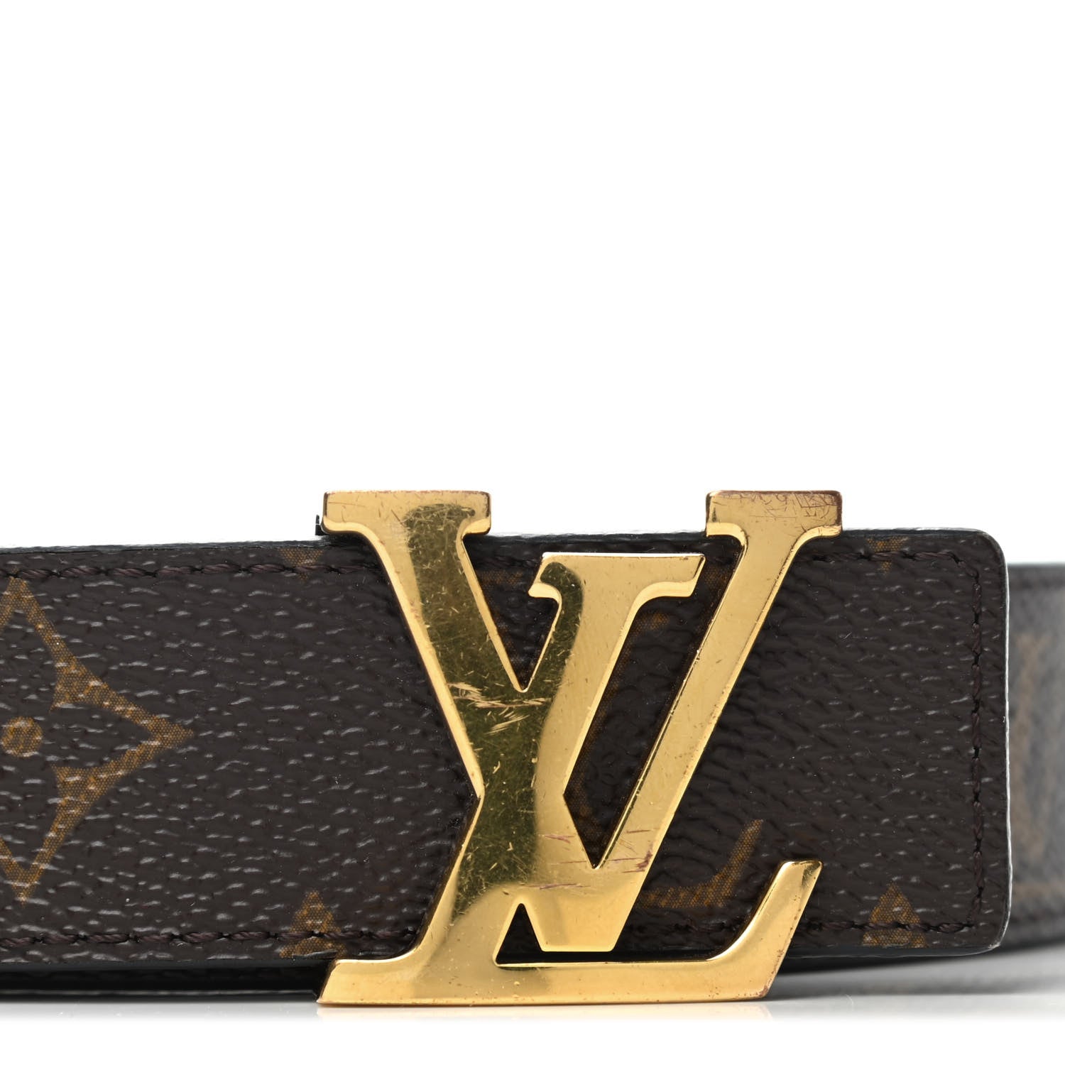 Louis Vuitton Calfskin Monogram 30mm LV Initiales Reversible Belt 90 36 Black 5 of 5