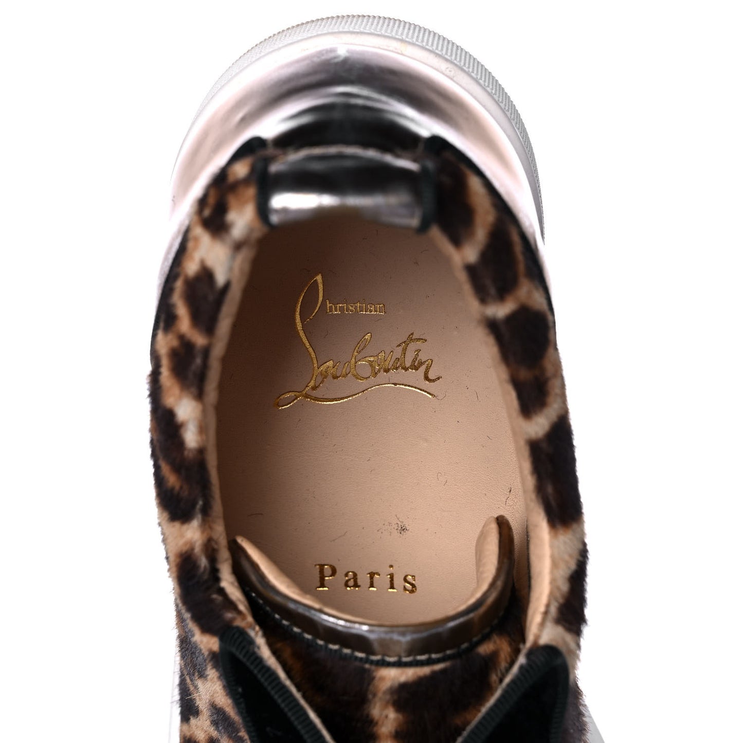 Calf Hair Womens Louis Junior Spikes Flat Sneakers 39 Leopard