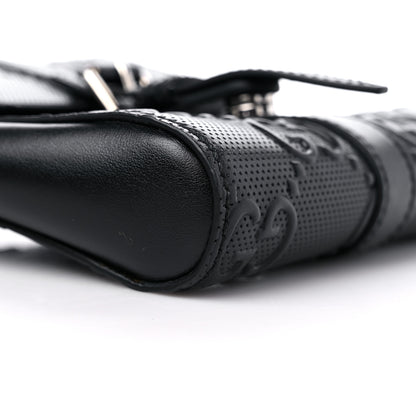 Gucci Calfskin GG Tennis Embossed 2 Detachable Pouch Belt Bag Black 12 of 13