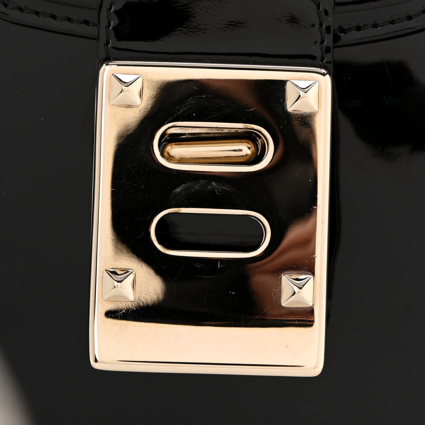 Patent Rockstud Tote Black
