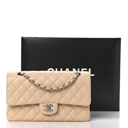 Chanel Caviar Quilted Medium Double Flap Beige 10 of 10
