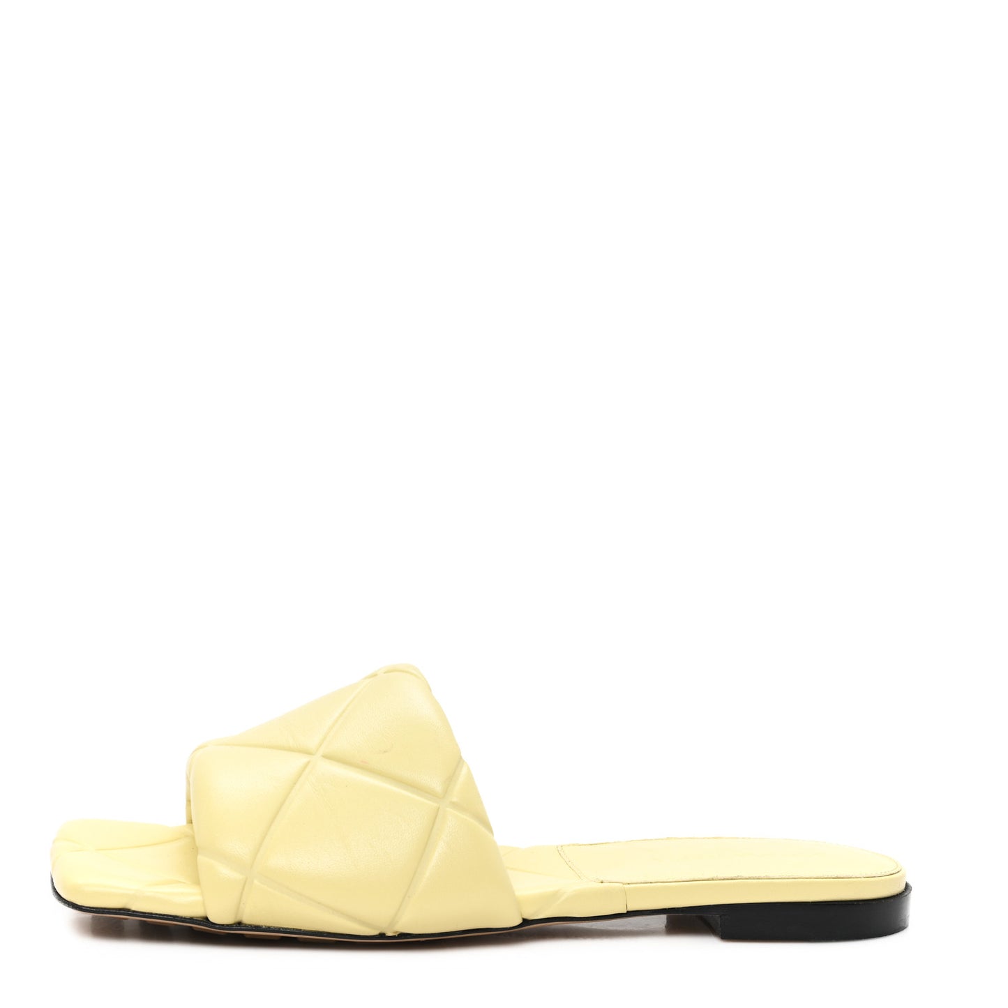 Nappa Quilted Rubber Lido Flat Sandals 39 Moon Beam