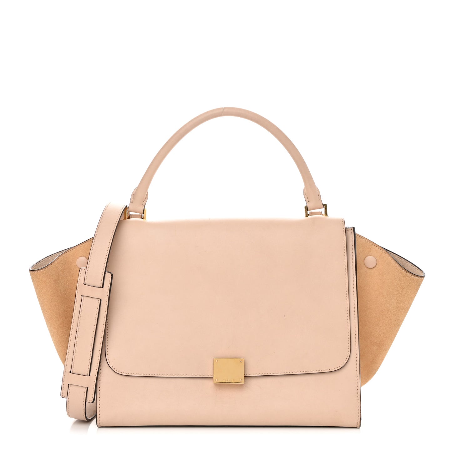 Smooth Calfskin Suede Medium Trapeze Dune