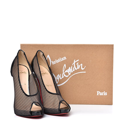Christian Louboutin Patent Fishnet Fetilo 120 Pumps 37 Black 9 of 9