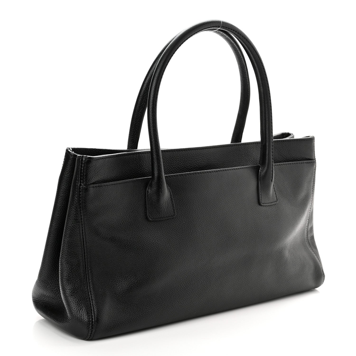 Chanel Calfskin Mademoiselle Lock Cerf Executive Shopper Tote Black 3 of 10