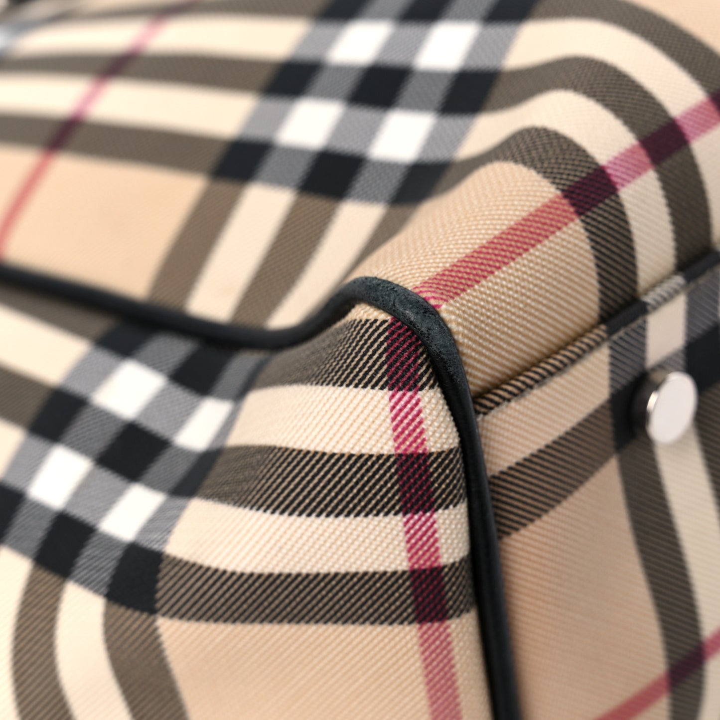 House Check Diaper Bag Black