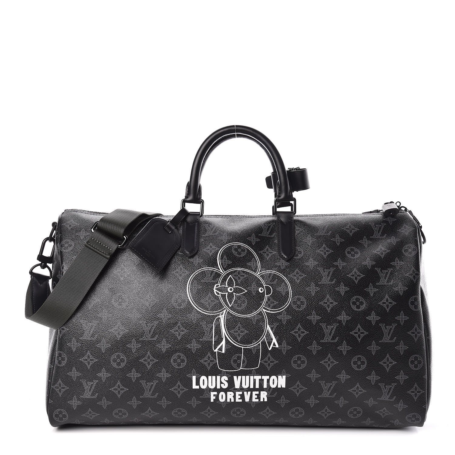 Louis Vuitton Monogram Eclipse Vivienne Keepall Bandouliere 50 1 of 10