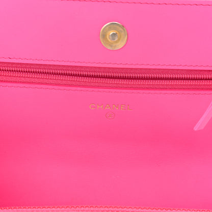 Chanel Jersey Quilted Chanel 19 Wallet On Chain WOC Pink 5 of 11
