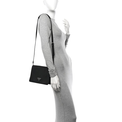 Prada Glace Calf Shoulder Bag Black 2 of 10