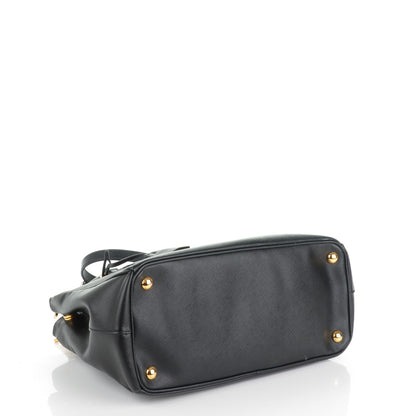 Prada Saffiano Small Galleria Double Zip Tote Black 4 of 8
