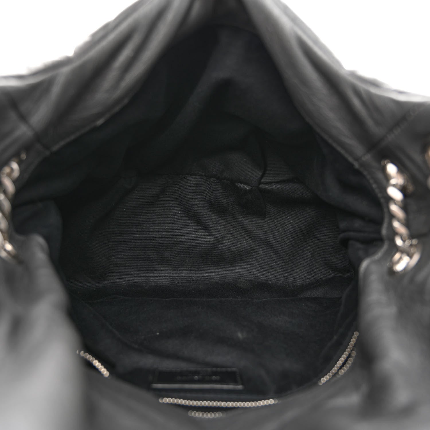 Saint Laurent Calfskin Quilted Medium Loulou Puffer Monogram Chain Satchel Storm 5 of 12