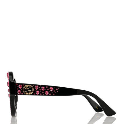 Gucci Crystal Heart Sunglasses GG0308S Black 3 of 6