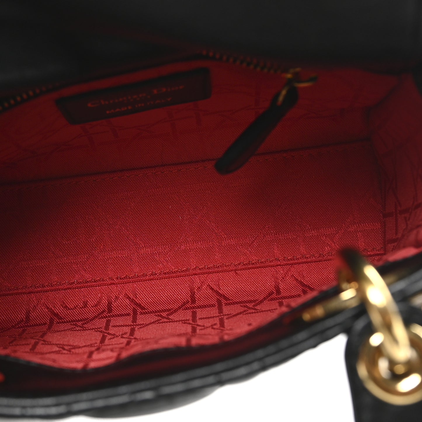 Lambskin Cannage Mini Lady Dior Black