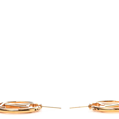 Louis Vuitton Metal Louise Hoop Earrings Gold 3 of 5