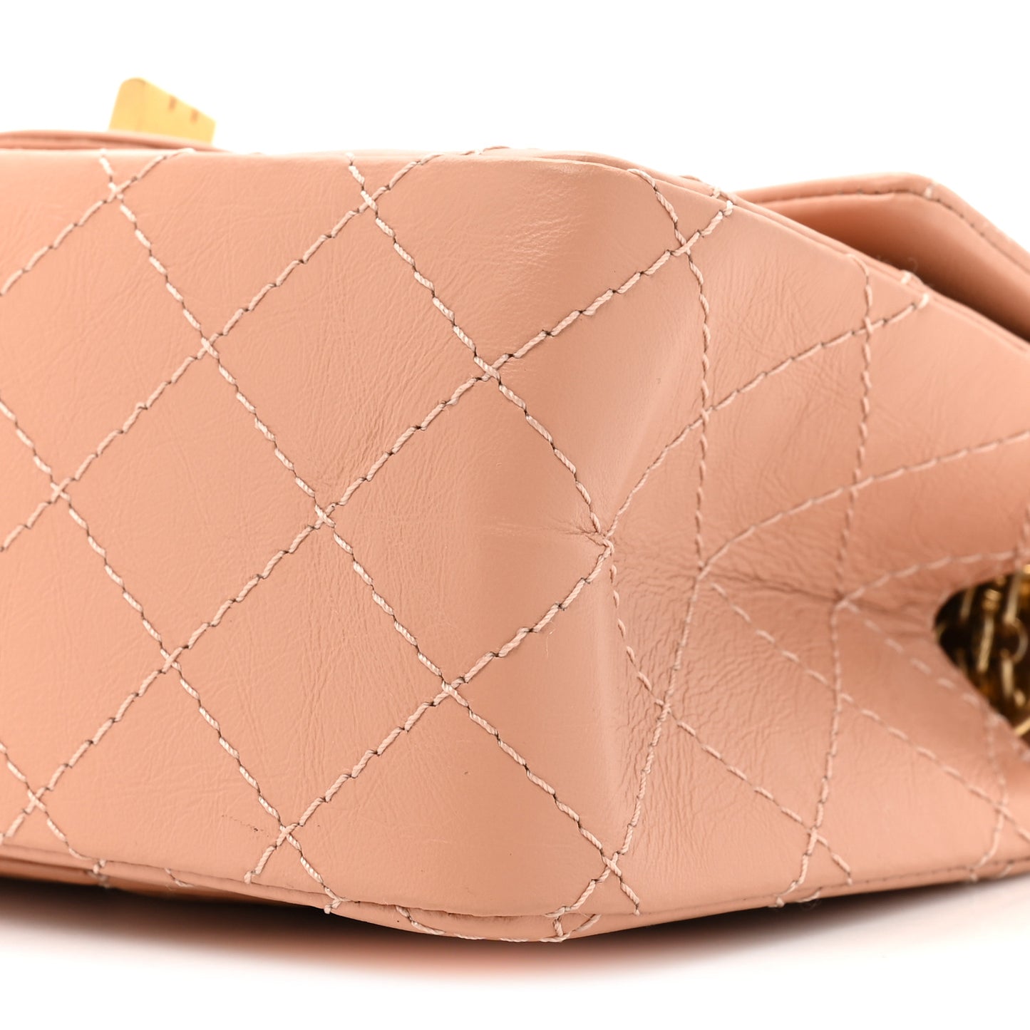 Aged Calfskin Quilted 2.55 Reissue Mini Flap Beige