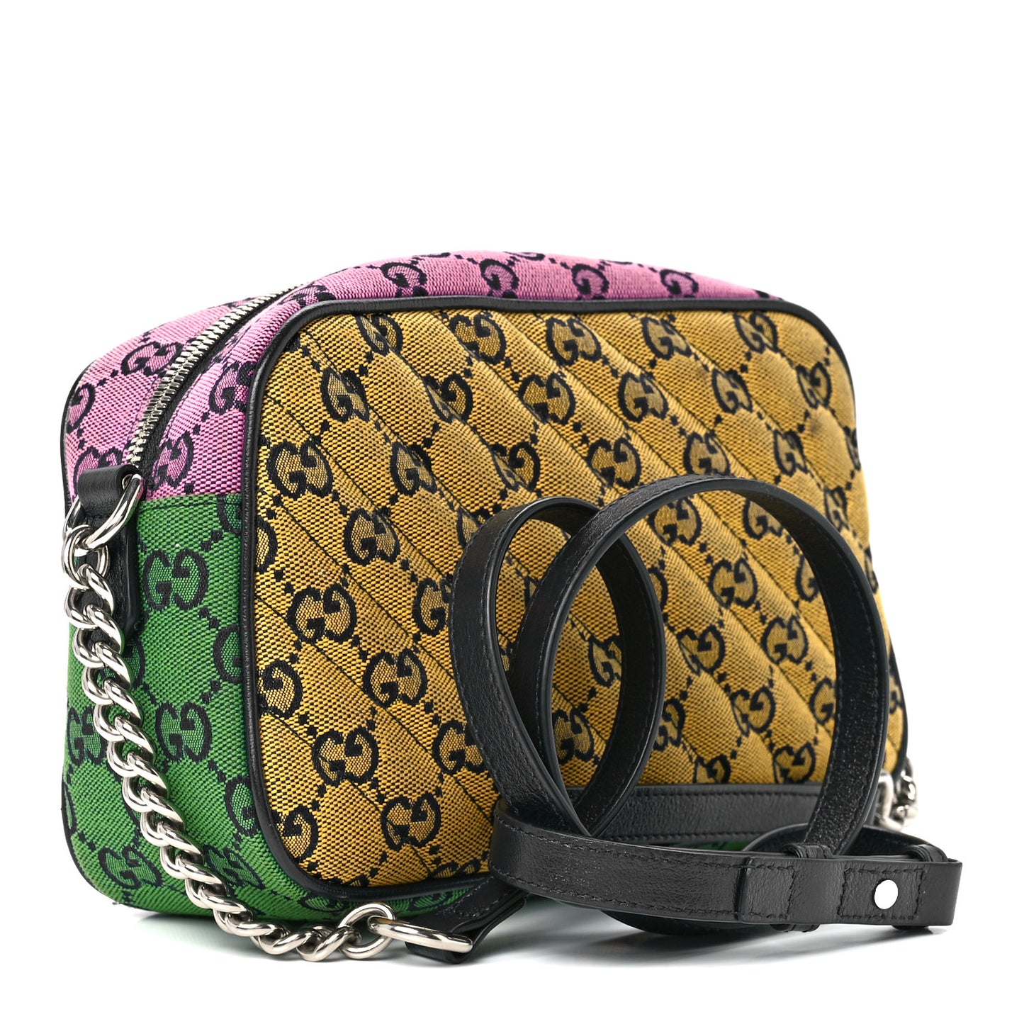 Monogram Multicolor Matelasse Diagonal Small GG Marmont Chain Shoulder Bag Red Blue Yellow Green Pink