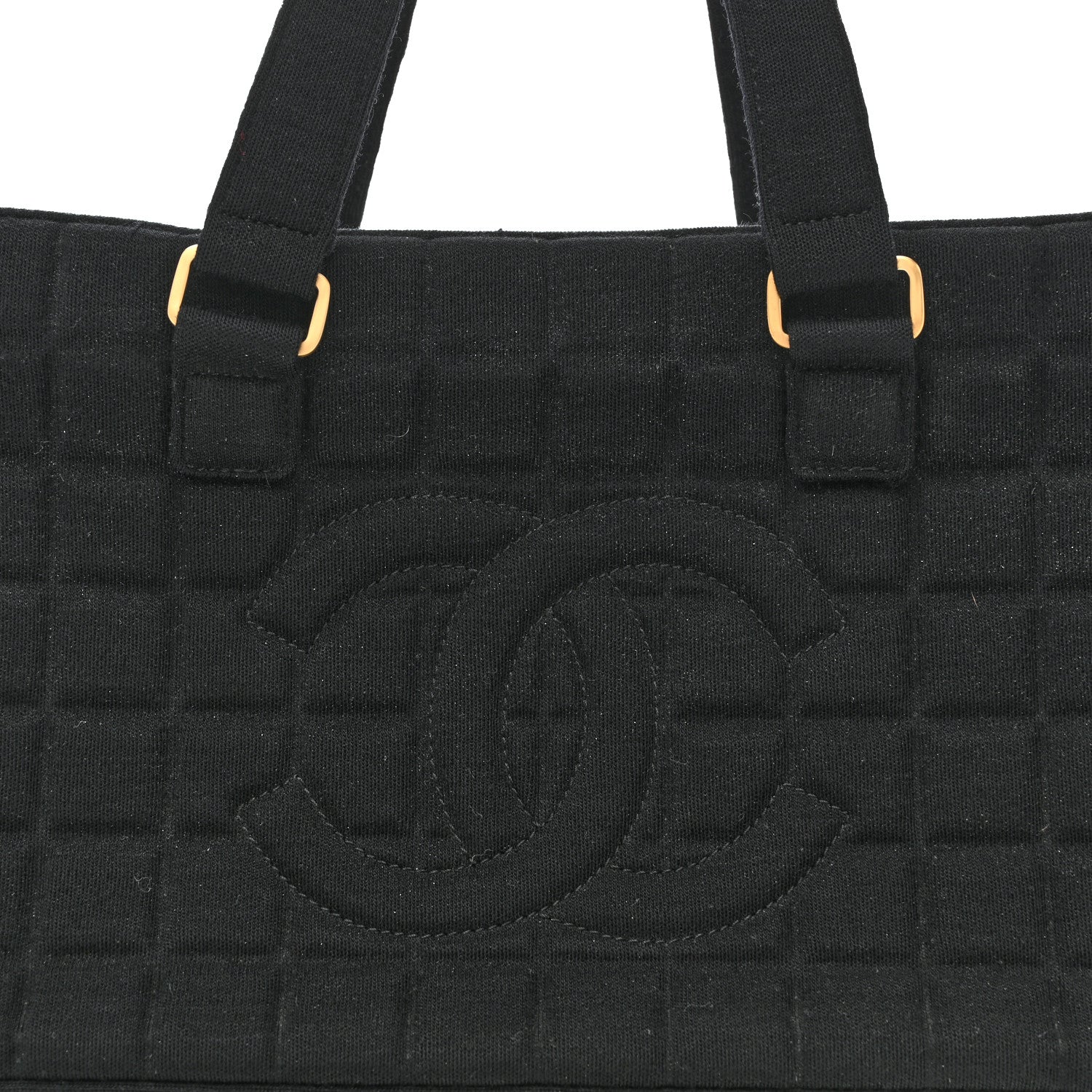 Chanel Jersey Square Quilted Bowler Black 8 of 15