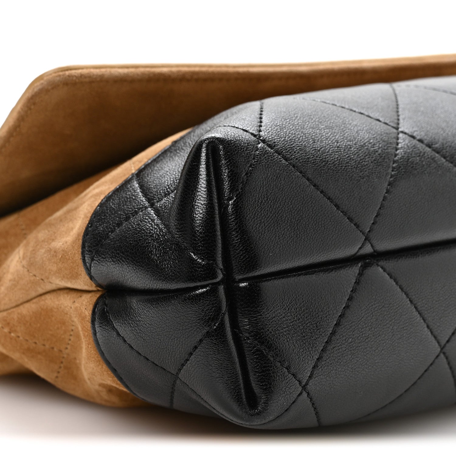 Chanel Suede Calfskin Shiny Lambskin Quilted Coco Base Flap Top