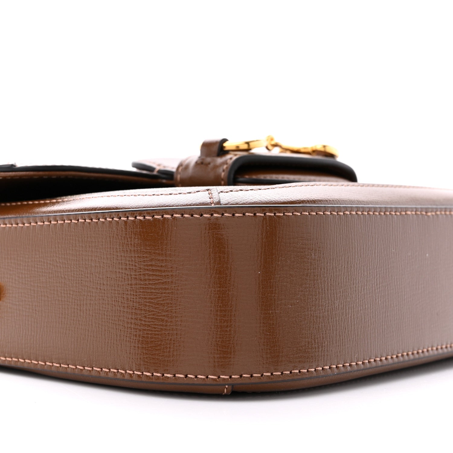 Gucci GG Supreme Monogram Web Mini Horsebit 1955 Shoulder Bag Beige Brown Sugar 9 of 11