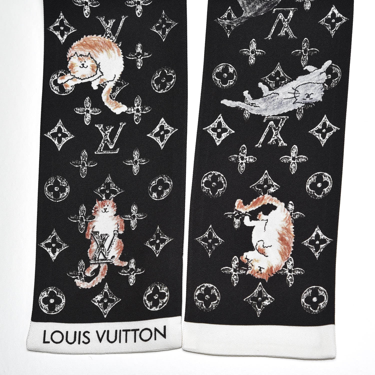 Louis Vuitton Silk Catogram Classic Bandeau Black 3 of 5