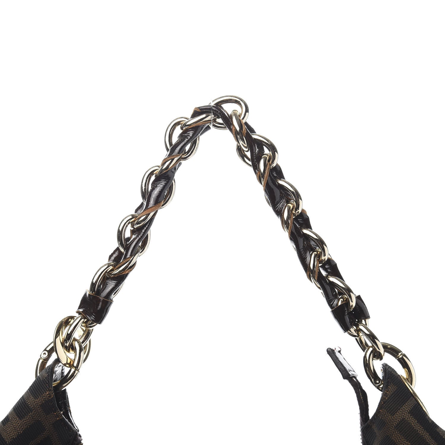 Fendi Zucca Patent Mia Hobo Tobacco 11 of 12