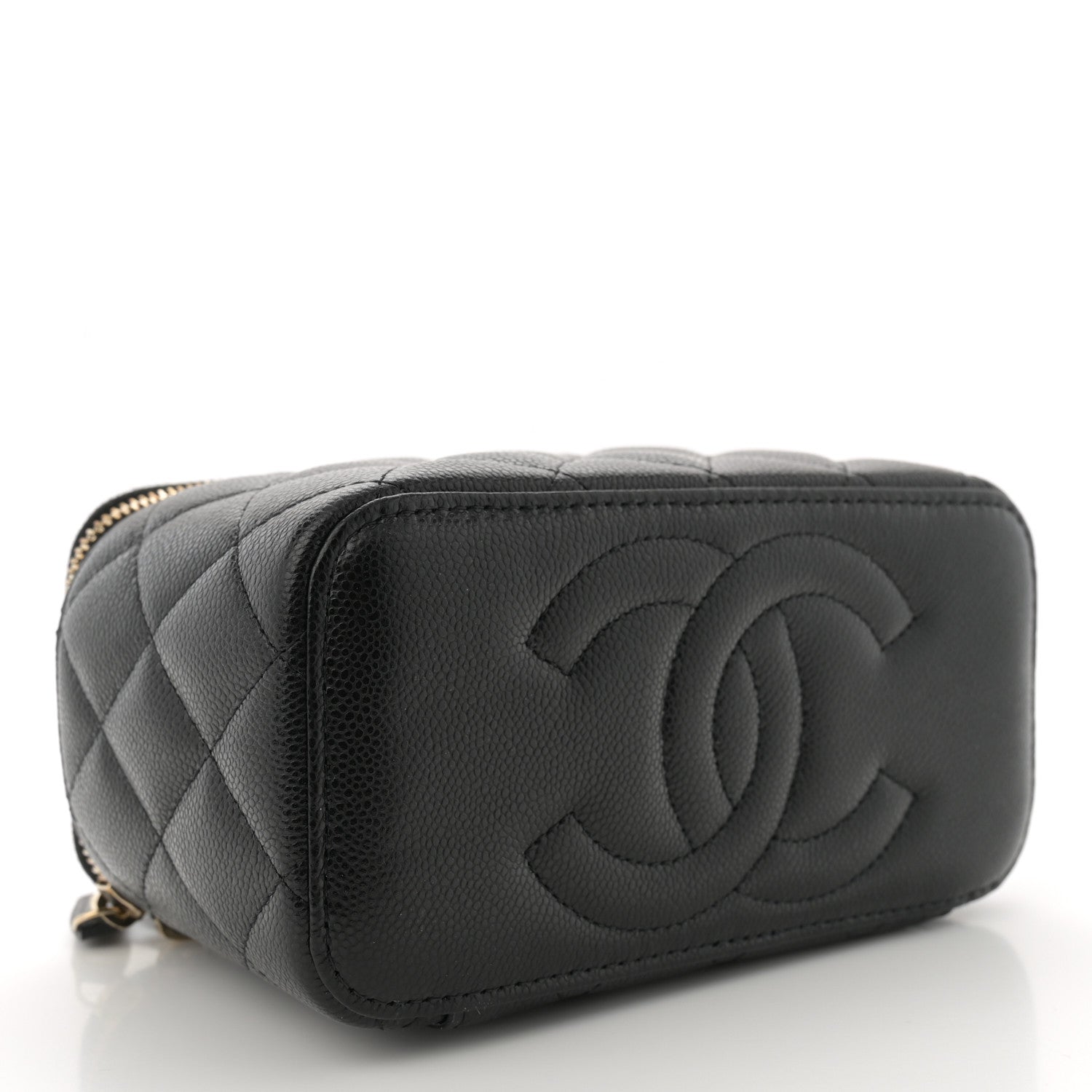 Chanel Caviar Quilted Small Vanity Case With Chain Black 4 of 10