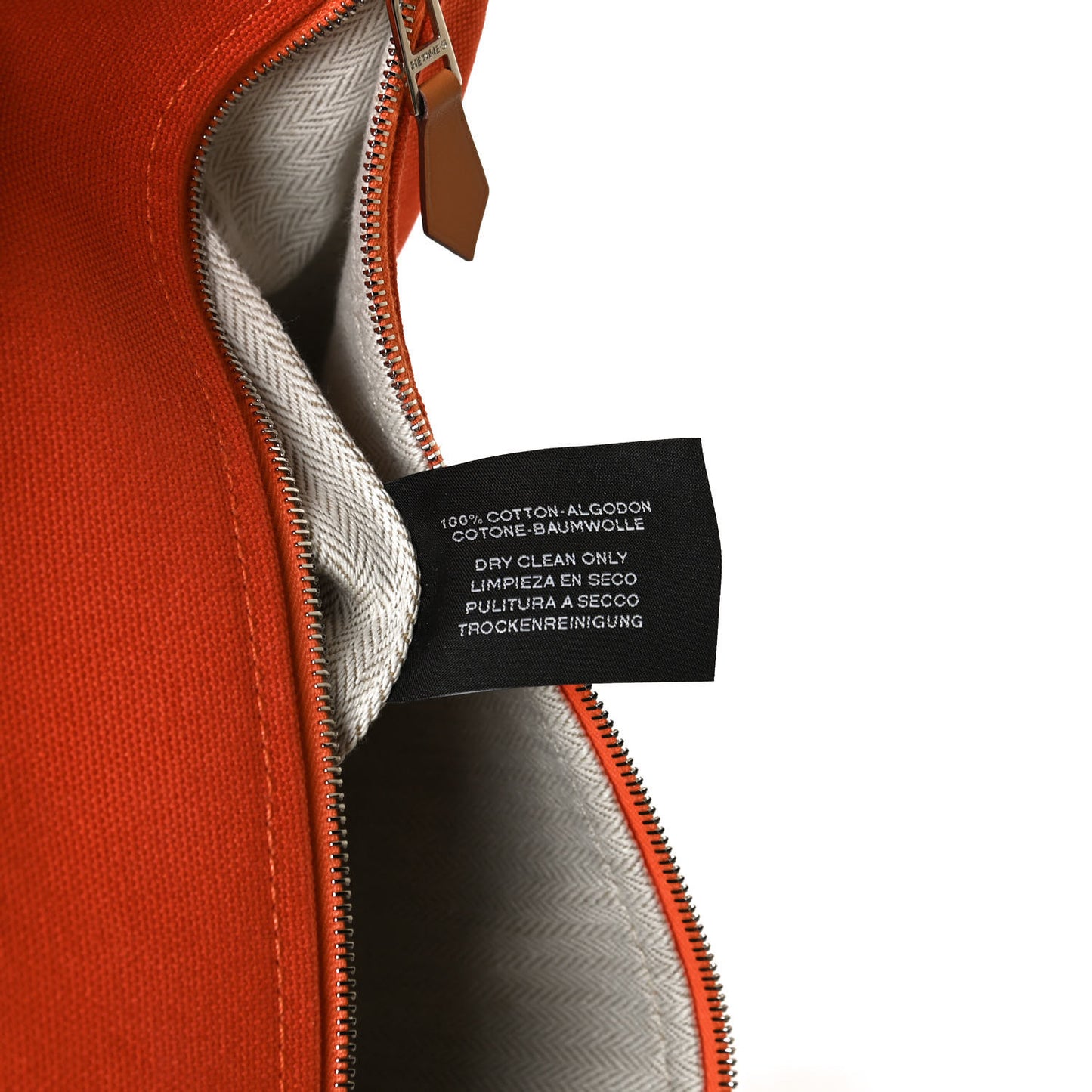 Canvas Large Bride-A-Brac Pouch Orange Feu Burgundy