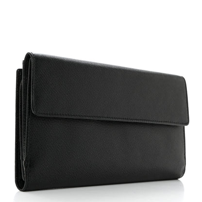 Chanel Grained Calfskin CC Button Long Wallet Black 3 of 9